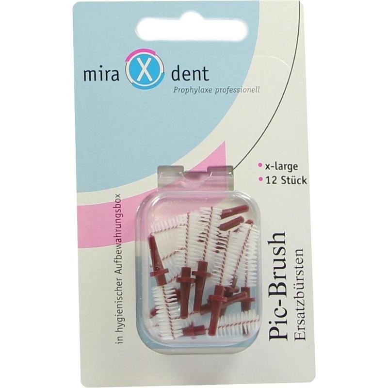 MIRADENT Interd.Pic-Brush Ersatzb.x-large bordeaux