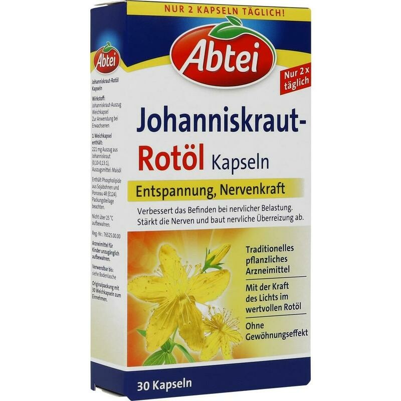 ABTEI Johanniskraut Rotöl Kapseln